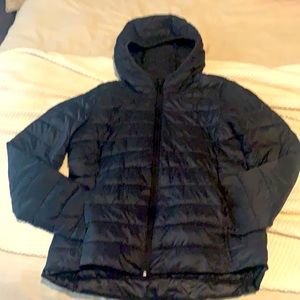 Black Old Navy Active hooded puffy coat